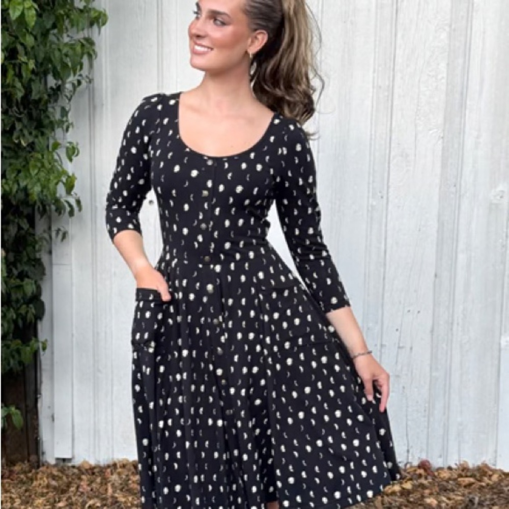 Effie's Heart Meadow Dress - Mond Moonphase Print XL
